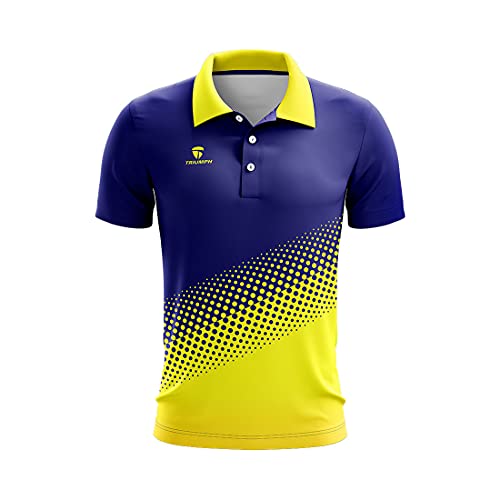Image of TRIUMPH Half Sleeve Polo Neck India Cricket T-Shirt Cricket Supporter Jersey