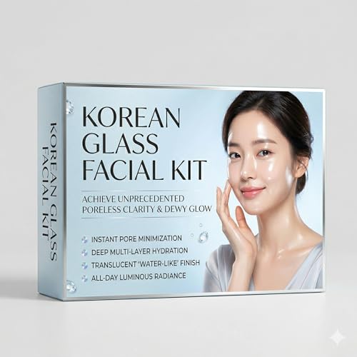 Korean Glass Facial Kit – Skincare Set for Poreless Clarity & Dew...