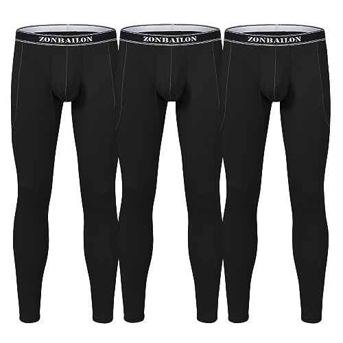ZONBAILIN Mens Thermal Underwear Bamboo Viscose Long Johns Bottoms Base Layer Pants