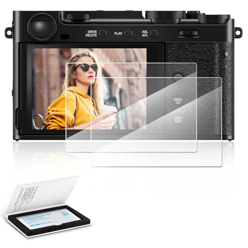 Image of (2 Pack) Fuji X-E5 Screen Protector, 9H Ultra Clear Tempered Glass Protector Cover LCD Display Film Fits for Fuji X-E5 Mirrorless Digital Camera, 0.3mm Anti-Fingerprint Anti-Scratch Water-resistant