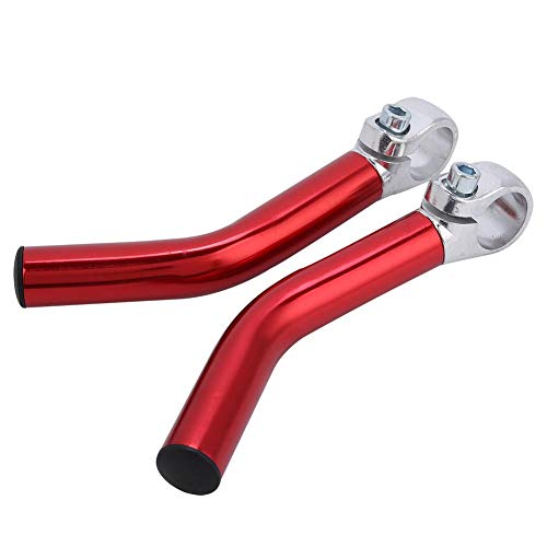 VGEBY1 Bike Handlebar Grips, Aluminum Alloy Bike Horns Grips with Bar Ends Plugs for 22.2mm/0.9in Handlebar(Red) - Image 3