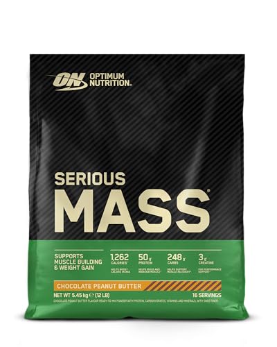 Optimum Nutrition Serious Mass Gainer, Geschmack Chocolate Peanut Butter, 5.45kg, 16 Portionen