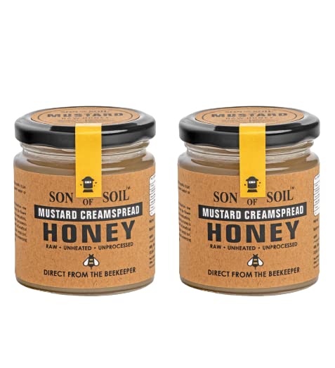 See full amazon price history chart for SON OF SOIL Mustard Cream Raw Honey | Pure Unpasteurized and Unprocessed Wild Honey Direct from the Beekeepers | Natural Mustard Honey | No Added Sugar - Pack of 2 Glass Jar (240gm each) SON OF SOIL Mustard Cream Raw Honey | Pure Unpasteurized and Unprocessed Wild Honey Direct from the Beekeepers | Natural Mustard Honey | No Added Sugar - Pack of 2 Glass Jar (240gm each) (B07XP1KRNP) Amazon Price History, Amazon Price Tracker