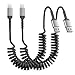 ADILIFT USB to Lightning Coiled Cable 2Pack, MFi Certified Short Fast Charging Cord Apple Carplay Cable for iPhone 14 13 12 11 Pro Max Mini 10 8 Plus XR SE, AirPods