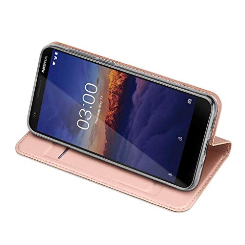 Verco Case compatible with Nokia 3.1, Flip Wallet Cover with Magnetic Closure for Nokia 3.1 Phone Case - rose gold - Image 4