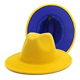 Yellow Blue Two-Toned Fedora