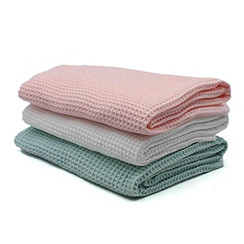 VmG-Store 3x Waffelpique Set je 0,5m x 1,5m Waffel Stoff 100% Baumwollstoff Tex Standard 100 (Set20, 3er Set)