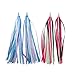 LIOOBO 2pcs vélo Pompon guidons banderoles Rubans colorés pour Enfants Filles garçons Scooter poignée Bleu et Rose