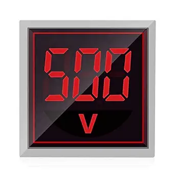 Microtail Direct AC 60-500V Digital Voltmeter LED Indicator Lamp Square Signal Light (RED)