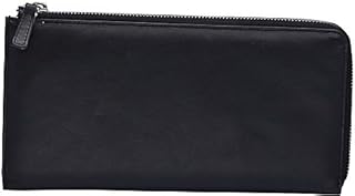 SLNT RFID & NFC Blocking Leather Clutch Handbag - Made with Premium Materials, 6 Card Slots, Passport Pocket, & Internal Zipper Pouch, Perfect for Travel - Prevents Hacking & Identity Theft (Black)