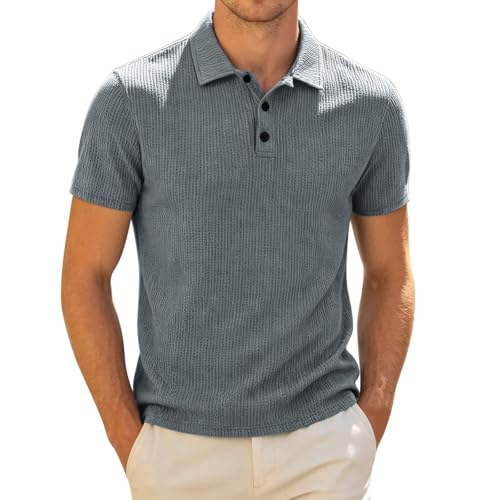 Polo respirant manches courtes homme en coton frais d'été