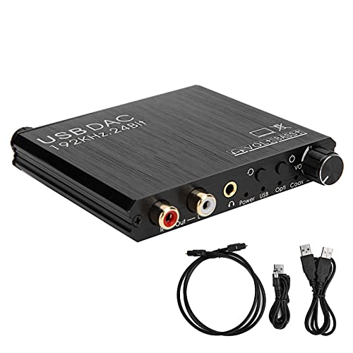 cloudbox Convertisseur DAC-AY107 Convertisseur DAC Convertisseur Audio numérique-analogique Convertisseur Audio Optique coaxial 3,5 mm RCA