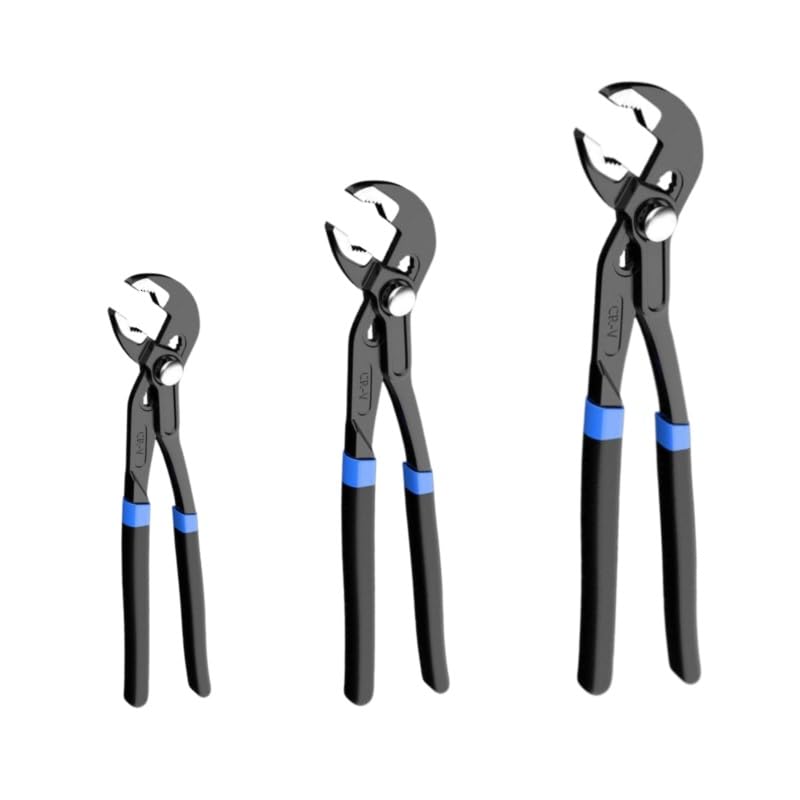 Channel Locks Plier Set of 3, Quick Adjust Groove Joint Pliers Set 7-inch, 10-inch, 12-inch, Groove Wrench Plier, Water Pump Pliers, Durable CR-V