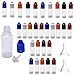 JOYWEE 30 Pack, 30ml Empty Plastic LDPE Dropper Bottle Funnel Eliquid Applicator Squeeze Dropping Bottle Thin Tip with Childproof Cap