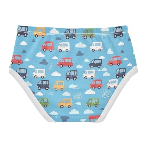 Wusikd Cars Trucks Girls' Underwear Cotton Cute Girls Briefs Soft Toddler Underwear 2T2