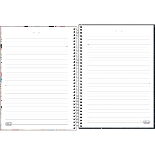 Caderno de 10 Matérias Capa Dura, Pacote com 4 Cadernos, Lovely, Estampas Sortidas, 160 Folhas, Tili