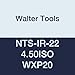 Walter Tools NTS-IR-22 4.50ISO WXP20 Carbide NTS Threading Inserts, Internal Thread, Full Profile, ISO Metric 60 Degree (Pack of 10)
