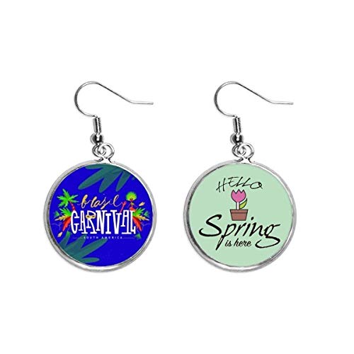 Pendientes de primavera hula con acabado artesanal y colgante sutil