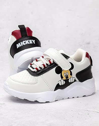 Disney Mickey Mouse Trainers Kids Classic White Sports Sneakers3