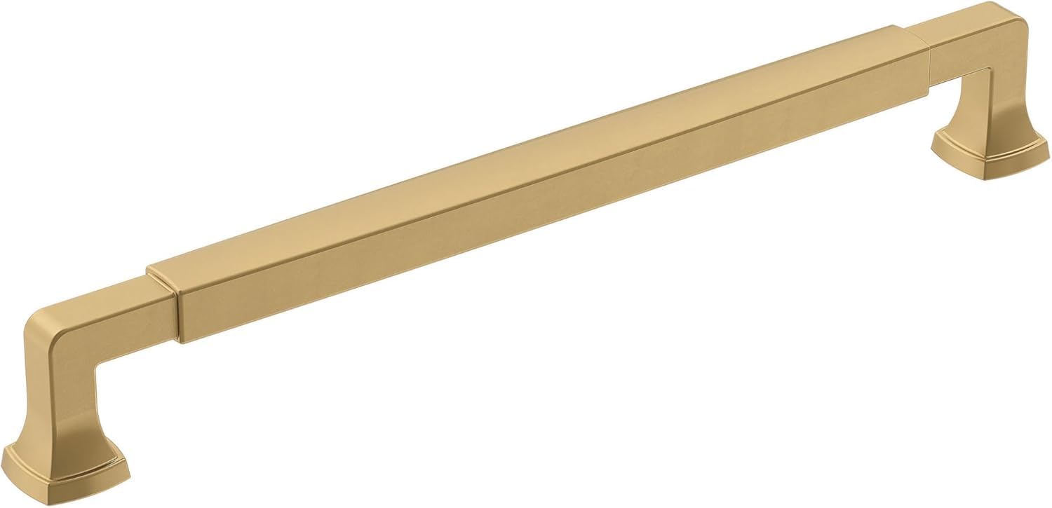 Amerock | Cabinet Pull | Champagne Bronze | 8-13/16 inch (224 mm) Center-to-Center | Stature | 1 Pack | Drawer Pull | Cabinet Handle | Cabinet Hardware