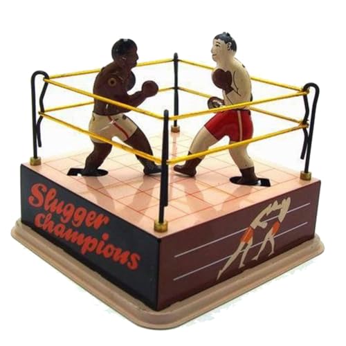 Iyalezirk Juguete de Boxeo con Mecanismo de Relojería, con Temática Nostálgica, Decoración de Ring de Boxeo, Juguete Retro Coleccionable