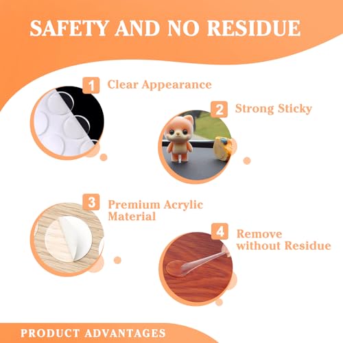 soodyoow 600 Stück Klebepads Doppelseitig, Rund Klebepunkte Transparent, 10mm Klebepads Ablösbar für DIY Handwerk Hochzeit Geburtstag Party Ballons Deko