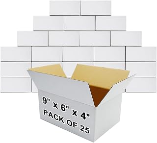 25-Pack 9x6x4 Inch Corrugated Cardboard Shipping Boxes - BM964 Small Business Mailers, Ecommerce Gift Boxes for Mailing, Storing, Gift Wrapping | Durable & Lightweight Packaging Solution