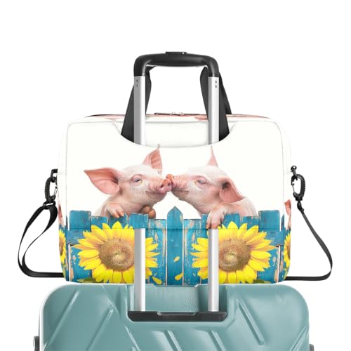 Maletín para portátil con diseño de cerditos y girasol 15.6 pulg miniatura 7