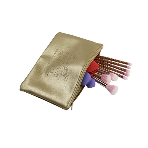 Rose Gold Charmer Makeup Brush Gift Set Comes with Gold Pouch by F.A.R.A.H