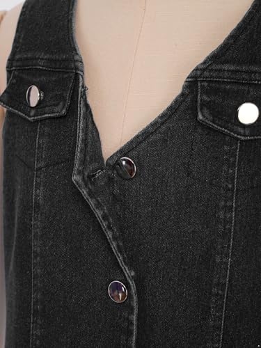 Kids Girls Sleeveless Denim Jacket Button Down Jean Vest Casual Vintage Top Outerwear4