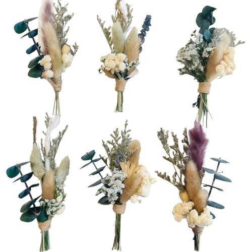 Ramo artesanal pequeño 6 piezas flores secas mini miniatura 1