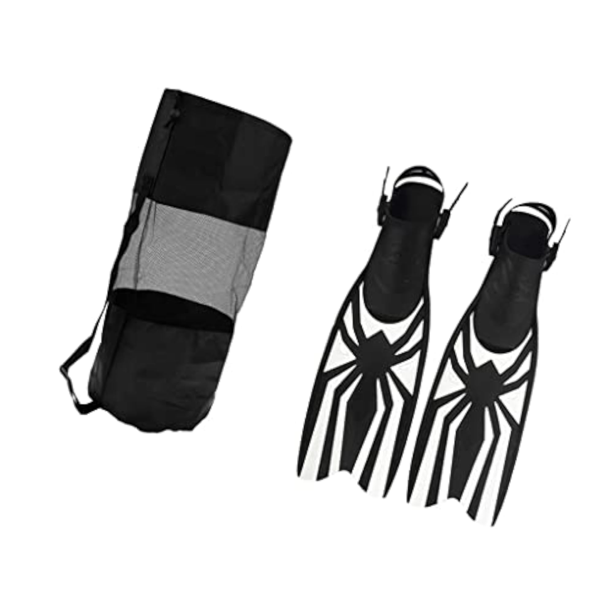 Pink Open-Heel Scuba Dive Flippers with Mesh Bag Gear Pack M