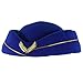 Airline Stewardess Flight Attendant air Hostess Fashion Vintage Looking Hat (Royal Blue)