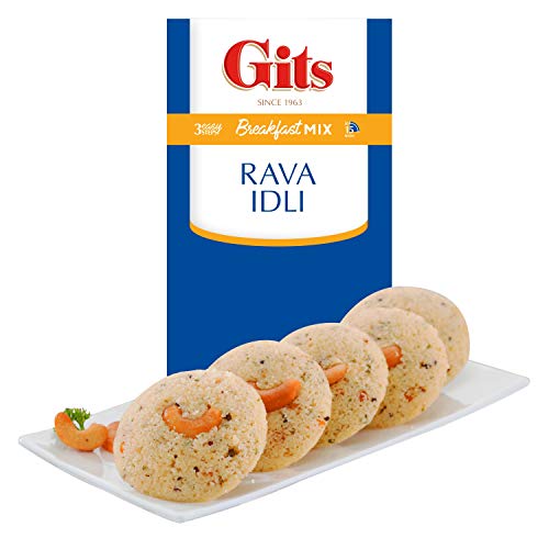 Image of Gits Instant Rava Idli Breakfast Mix, Makes 30 Per Pack, Pure Veg, South Indian Recipe, 500g (Pack of 2)