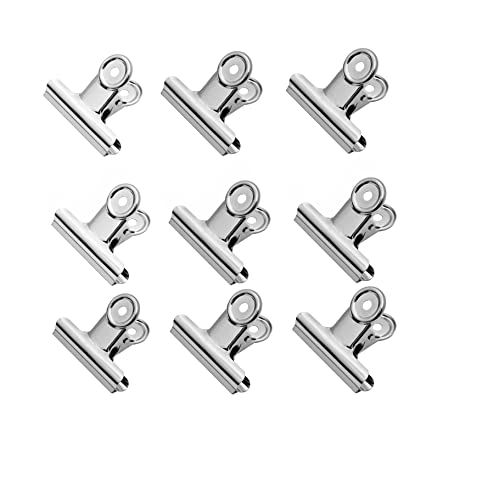Lot de 9 pinces à papier multi-usages en métal, pinces multi-usages pour bureau, école, famille, 9 pièces x 63 mm Cover