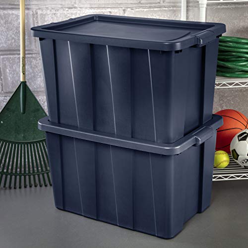 Sterilite 16798N04 Storage Tote, 30 Gallon, Dark Indigo Lid And Base #TOP17