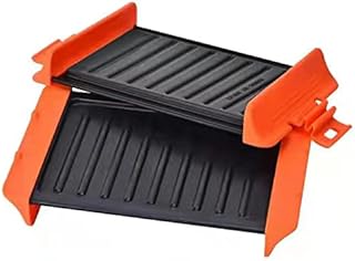 Maconee Microwave Sandwich maker | Microwave Grill Cheese Maker | Microwave Crisper Toaster Cookware | Panini Press | Cooking Fast and Dishwasher Safe Orange