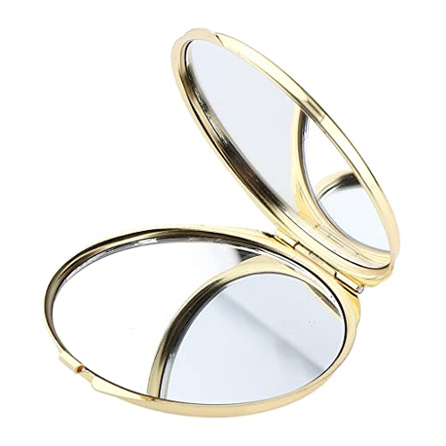 Miroir de poche pliable double face pour retouches rapides de maquillage