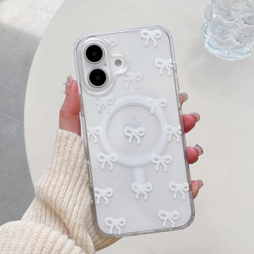 Coque magnétique iPhone 16 compatible MagSafe transparente antichoc esthétique