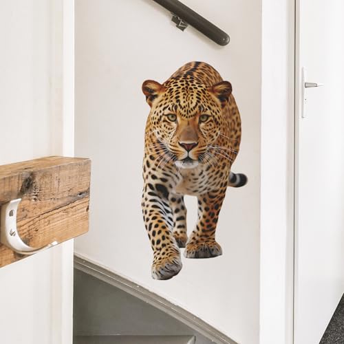 Vinilos decorativos adhesivos de leopardo 3D impermeables Achang miniatura 5
