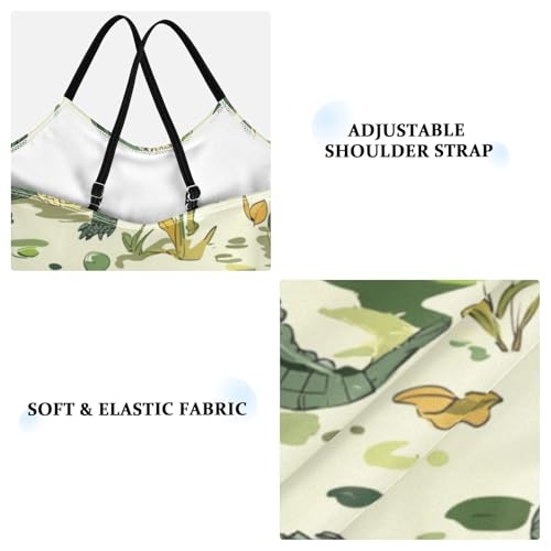 ZZKKO Green Crocodiles Girls Swimsuit One Piece Bathing Suit for Baby Girls' Swimwear 3-10T3