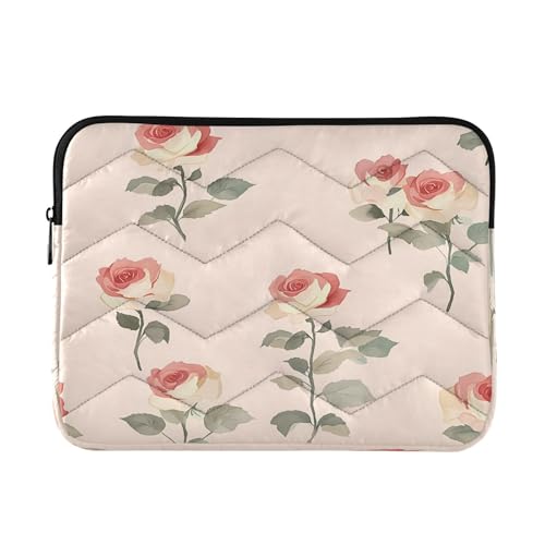 BOESI Watercolor Roses Laptop Inner Bag, Laptop Case, Computer Sleeve, Lightweight and Easy to Carry, Suitable for 13-14inch Laptops