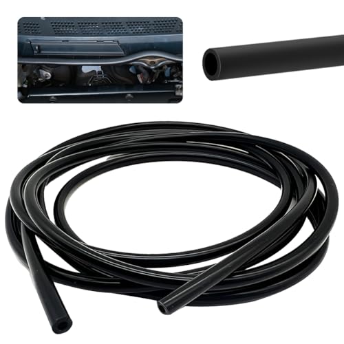Tuyau sous vide en silicone pour voiture, 3 m, diamètre intérieur 6 mm, diamètre extérieur 9 mm, noir, tuyau à vide pour liquide de refroidissement pour...