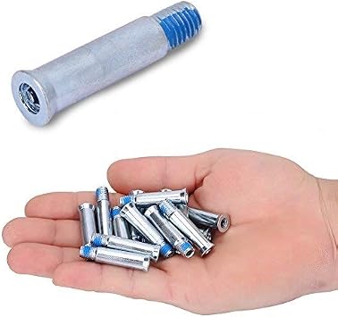 Vbestlife 15Pcs Inline Skate Axle,Steel Construction Skate Axles Wheel Screw Bolt Fittings Inline Skating Replacement 35Mm Inline Skate Axle Bolts 8Mm Axle