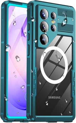 Haireca for Samsung Galaxy S26 Ultra Waterproof Case [Fit for Magsafe] [IP68 Water Proof] [Built-in Screen Protector] Magnetic Heavy Duty Military Grade Rugged Phone Case for S 26 Ultra 6.9 Teal