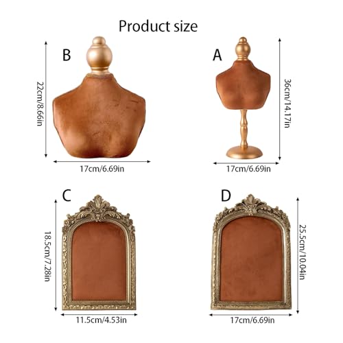 Forme de cou en bois tendance buste collier support bijoux vitrine boutique - 7