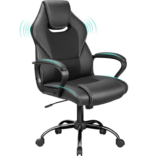 BASETBL Office Chair, Ergonomic Executive Chair for Home Gaming Business, Adjustable Height Durable Comfy, 150kg Black