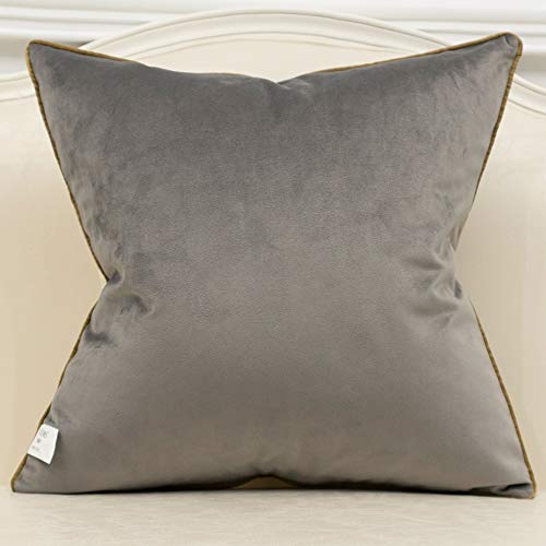 Avigers 20 X 20 Inches Gray White Gold Leather Striped Patchwork Velvet Cushion Case Luxury Modern Throw Pillow Cover Decorative Pillow For Couch Living Room Bedroom Car #TOP1