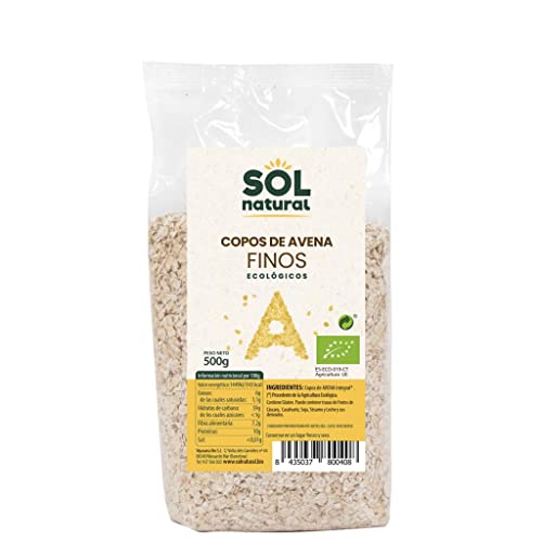 Solnatural Copos De Avena Finos Familiar Bio 1 Kg, Estándar, Único