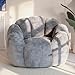 MAXYOYO Sillón Puff, Sofá Puf con Forma Floral, Incluye Relleno, Suave Sofá de Suelo de Piel Sintética, Tamaño Gigante, Ideal para Sala de Estar y Dormitorio